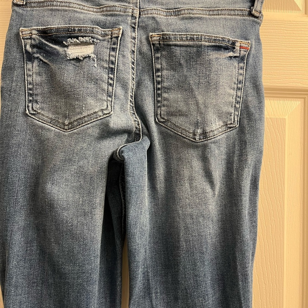 Maurice’s Women’s Edgely Distressed Blue High Rise Flare Jeans Size 2 - Picture 13 of 13